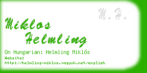 miklos helmling business card